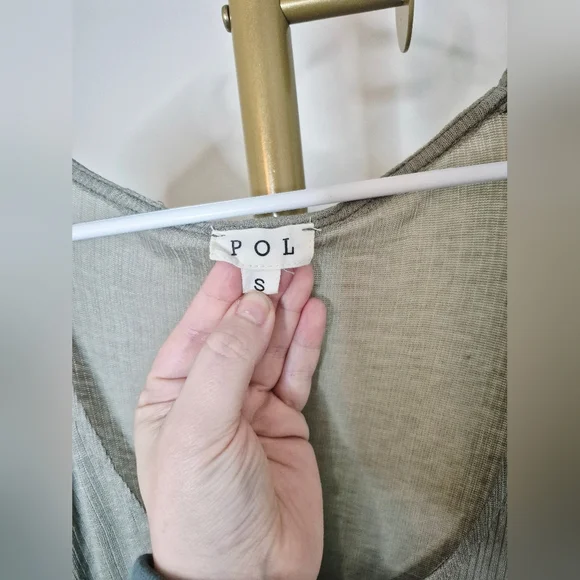 POL Women's Olive Top - Picture 2 of 4